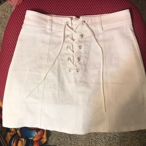 laced down mini skirt
